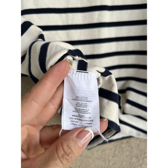 J. Crew striped/embroidered kiss blouse - size M - multicolored - Picture 7 of 8